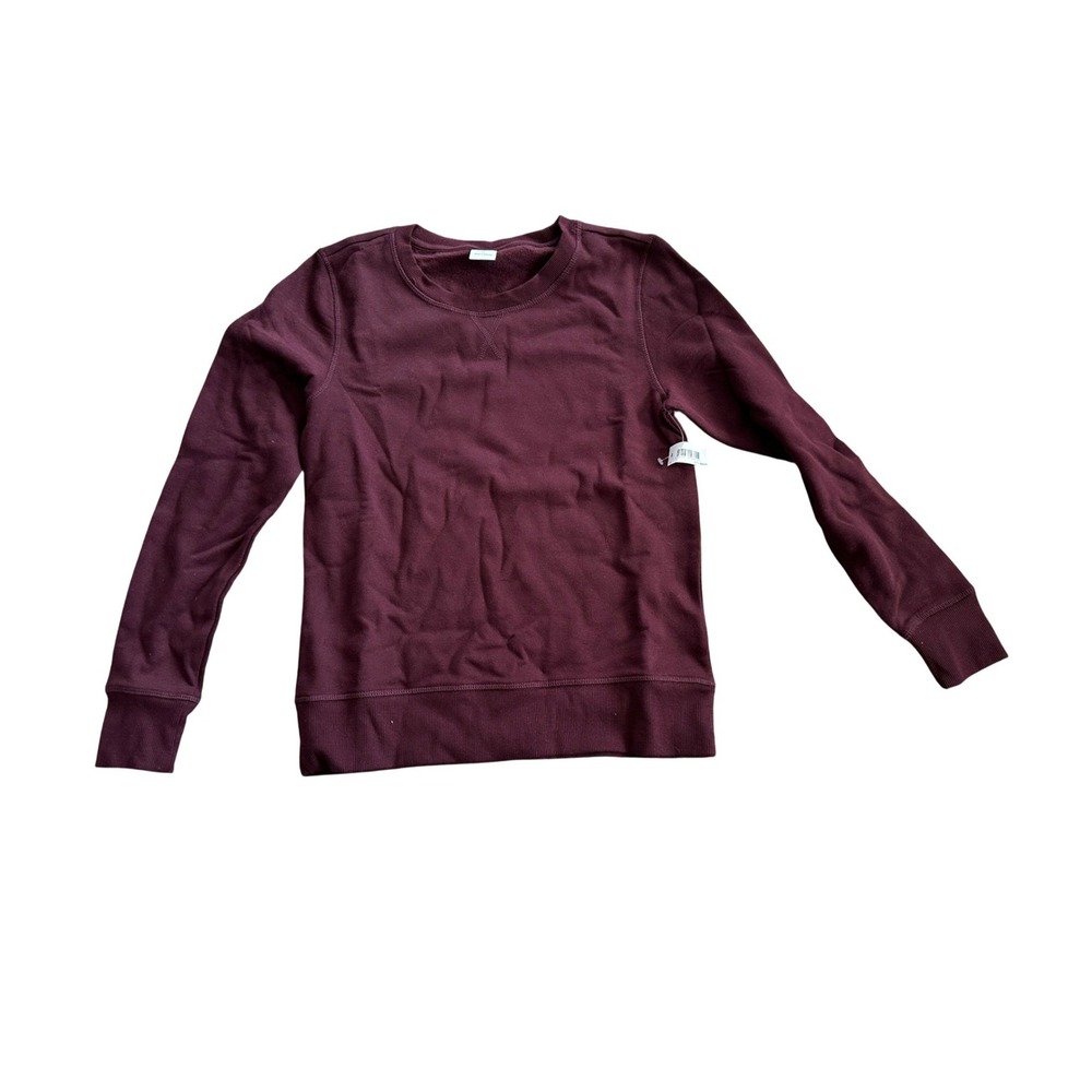Amazon Essentials Womens Burgundy Crewneck Fleece Sweatshirt XS Maroon Pullover